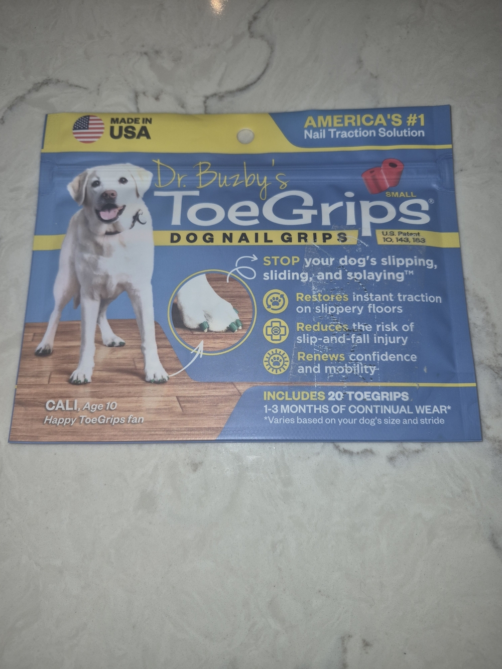 New DR Buzby's Toe Grips Dog Nail Grips - Red Sz (Small)